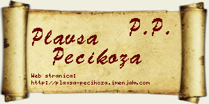 Plavša Pecikoza vizit kartica
